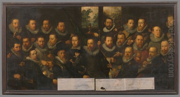 Schutters van de compagnie van kapitein Jan Jansz. Carel en luitenant Thijs Pietersz. Schrijver - view 1