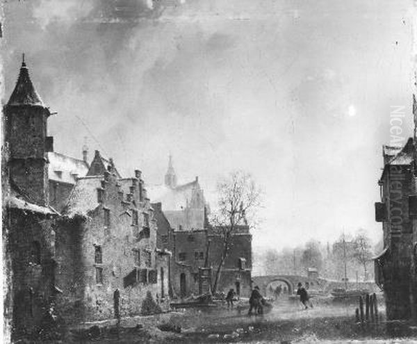 Een stadsgezicht bij winter - view 1