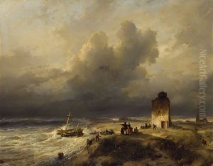 Ship stranded at Scheveningen
