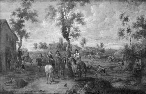 Landschap met plunderende ruiters - view 1
