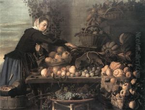 Fruit and Vegetable Seller by Claes Van Heussen