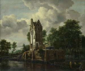 Het Huis Kostverloren aan de Amstel by Jacob Van Ruisdael