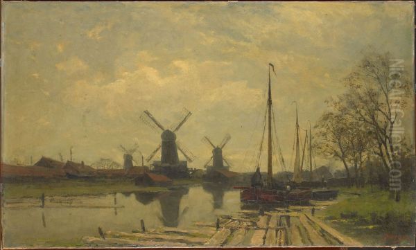 Waterway near the Baarsjes, Amsterdam by Jan Hillebrand Wijsmuller