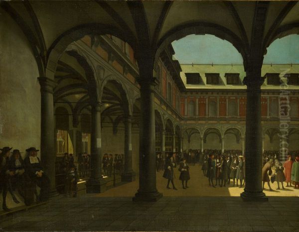 De binnenplaats van de Beurs van Hendrick de Keyser-The courtyard of the Stock Exchange - view 1