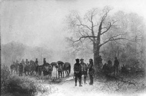 Jachtscene by Charles Rochussen