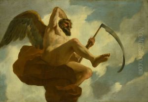 Allegorische voorstelling van de verzorging van leprozen en onnozelen-Saturnus by Gerard de Lairesse