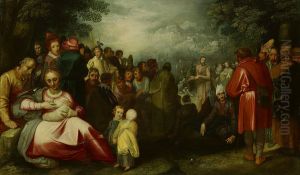 De prediking van Johannes de Doper by Gerrit Pietersz Sweelink