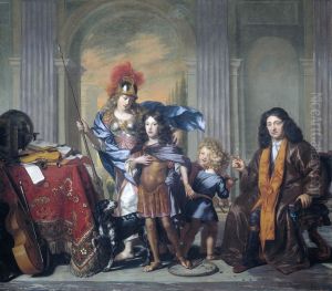 Allerorical Group Portrait, probably Showing Anthony de Bordes Sr. Leaving His Son Anthony in the Care of Minerva
