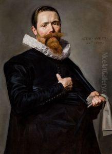 Portrait of an unknown man, age 37 by Frans Hals
