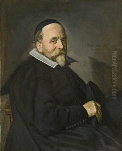 Portret van een man met een kalotje by Frans Hals