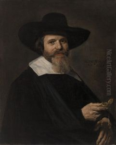 Portrait of a Man Holding a Watch