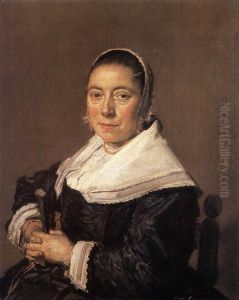 Portrait of a Seated Woman (presumedly Maria Vernatti) by Frans Hals