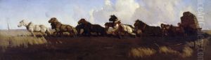 Across the black soil plains by George W. Lambert