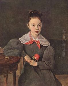 Portrait of Octavie Sennegon, the artist's niece (later Madame Chamouillet) by Jean-Baptiste Camille Corot