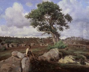 Fontainebleau Forest (The Oak) by Jean-Baptiste Camille Corot