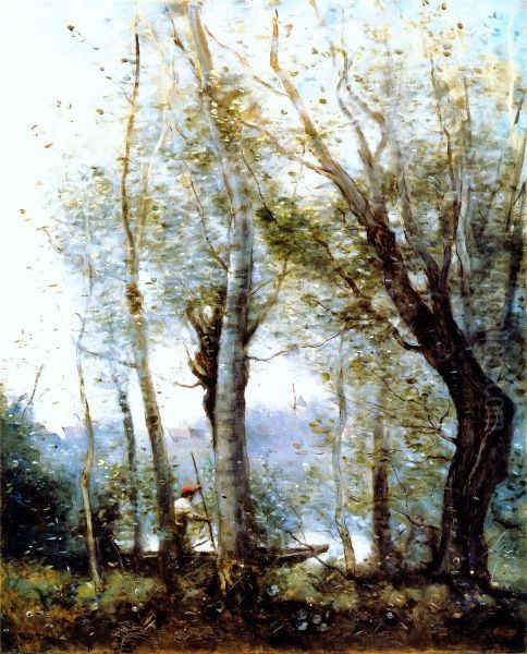 Boatman from Behind the Trees On the Shore - view 1