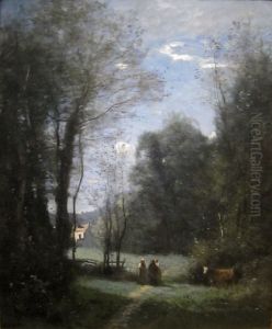 The Maison Blanche de Sevres by Jean-Baptiste Camille Corot