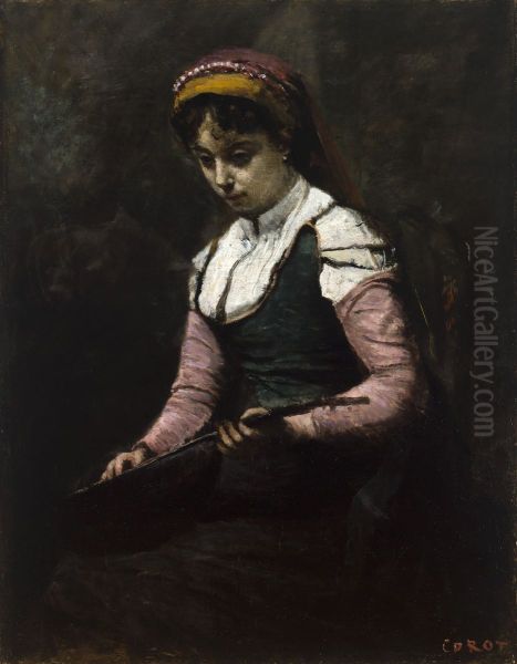 Girl with Mandolin' - view 1