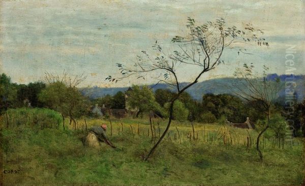 Paysage avec paysanne - view 1