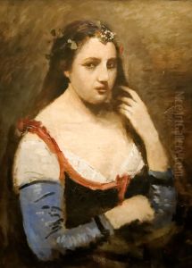 Woman with daisies