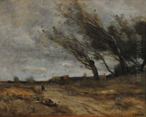 The Blast by Jean-Baptiste Camille Corot