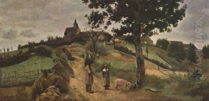 Saint-Andre-en-Morvan (Nievre). by Jean-Baptiste Camille Corot