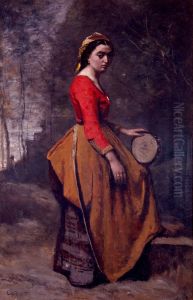 Gypsy woman with tambourine