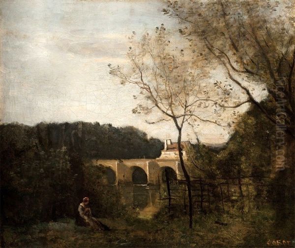 The old bridge in Mantes - view 1
