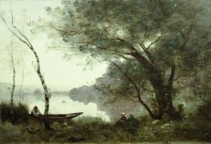 The Boatman of Mortefontaine by Jean-Baptiste Camille Corot