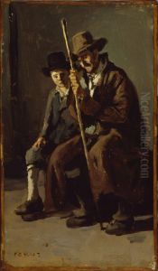 Deux paysans italiens by Jean-Baptiste Camille Corot