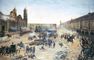 2 de abril de 1867. Entrada del general Porfirio Diaz a Puebla by Francisco de Paula Mendoza