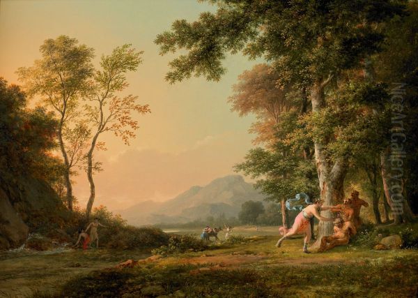 A Wooded Landscape with a Bacchic Scene - view 1