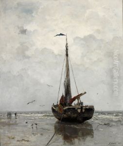 Fishing boat by Jacob Maris