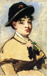 Jeune femme a la pelerine by Edouard Manet