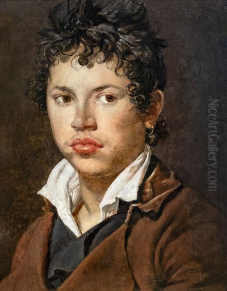 Musee Ingres-Bourdelle - Portrait de jeune homme a la boucle d'oreille; 1804 - Jean-Auguste-Dominique Ingres - view 1