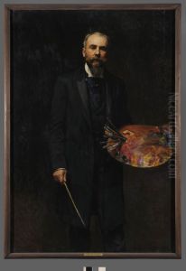 Self-portrait with palette