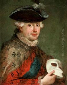 Portrait of Stanislaus Augustus with a mask.