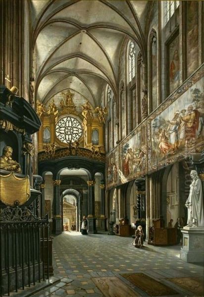 View of the choir and the nave in the Wawel Cathedral - view 1