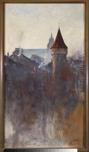 Krakow in the morning by Julian Falat