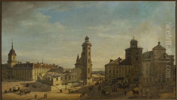 Demolition of the church St. Clara and the Bernardine nunnery in Warsaw - view 1