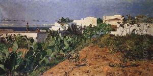 Casas Brancas de Caprile by Henrique Pousao