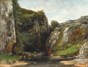 Source of a Mountain Stream by Gustave Courbet