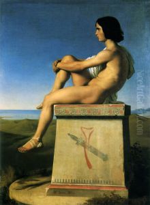 Polytes, fils de Priam, observant les mouvements des Grecs vers Troie by Hippolyte Flandrin