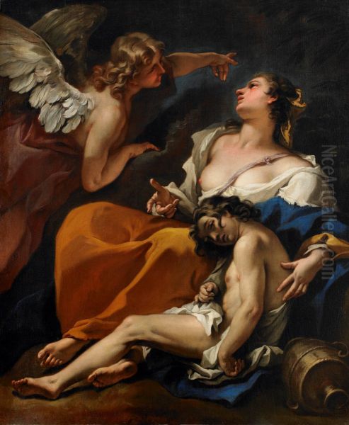 Hagar and Ishmael Saved by the Angel - view 1