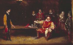 Falstaff Personating the King by Charles Robert Leslie
