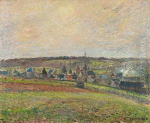 The Village of Eragny by Camille Pissarro, 1885 by Camille Pissarro