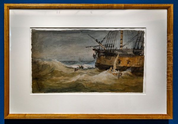 Small Boats beside a Man-o'-War - view 1