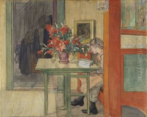 Lisbeth laser by Carl Larsson