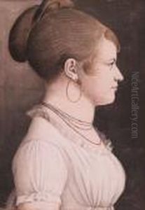 Zugeschrieben - Frauenportrat Im Profil Nach Rechts Blickend by Antonio Carnicero Y Mancio