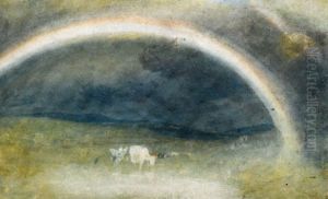 A Rainbow, with Cattle by J. M. W. Turner